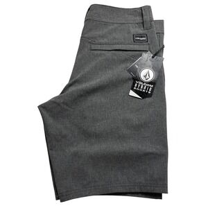 Volcom Frickin Cross Shred Hybrid Shorts Men 28 Charcoal Grey